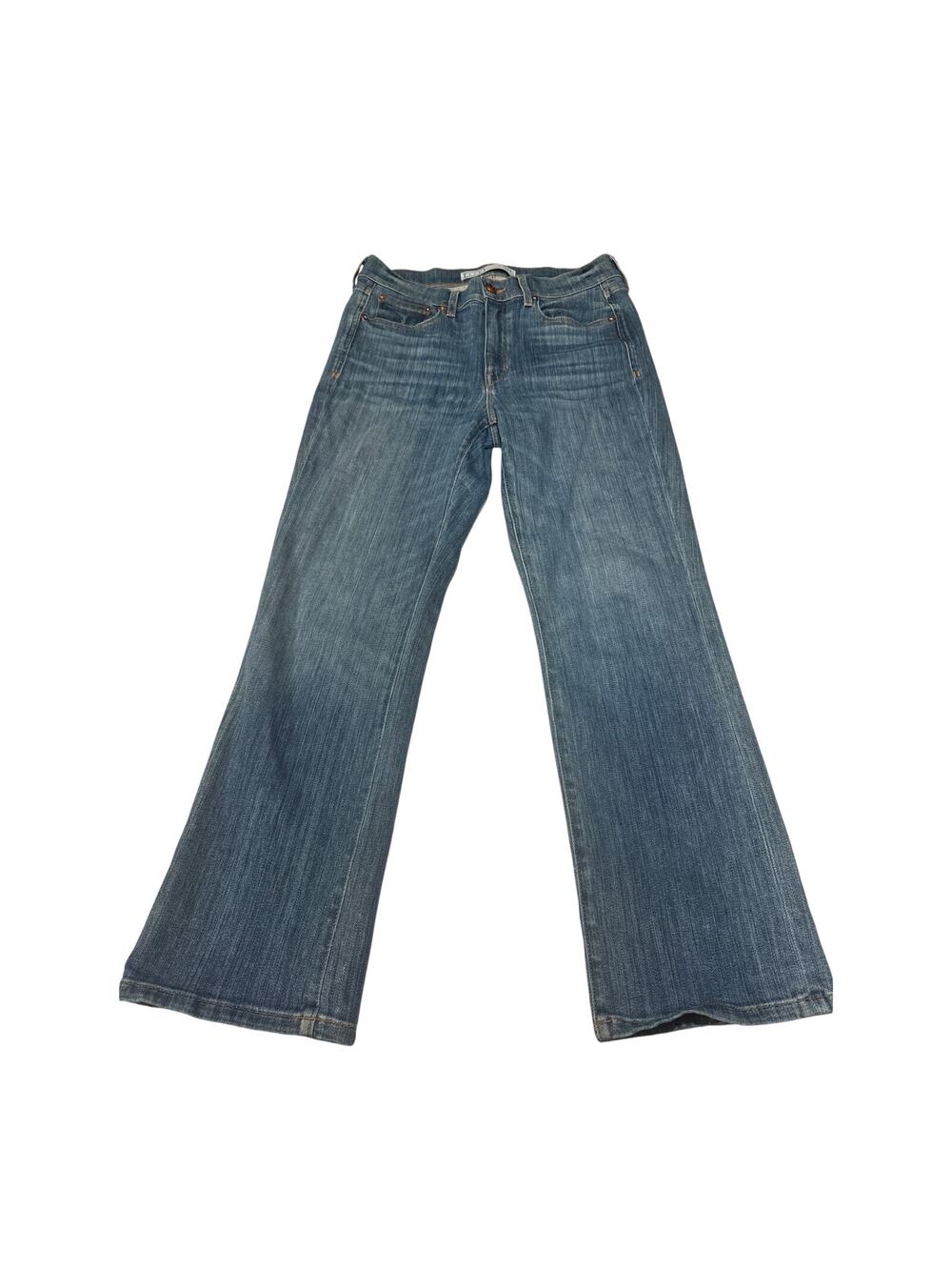 AYR The Pop Women's Jeans 30X28 Medium Wash Straight Cotton Stretch Whiskering